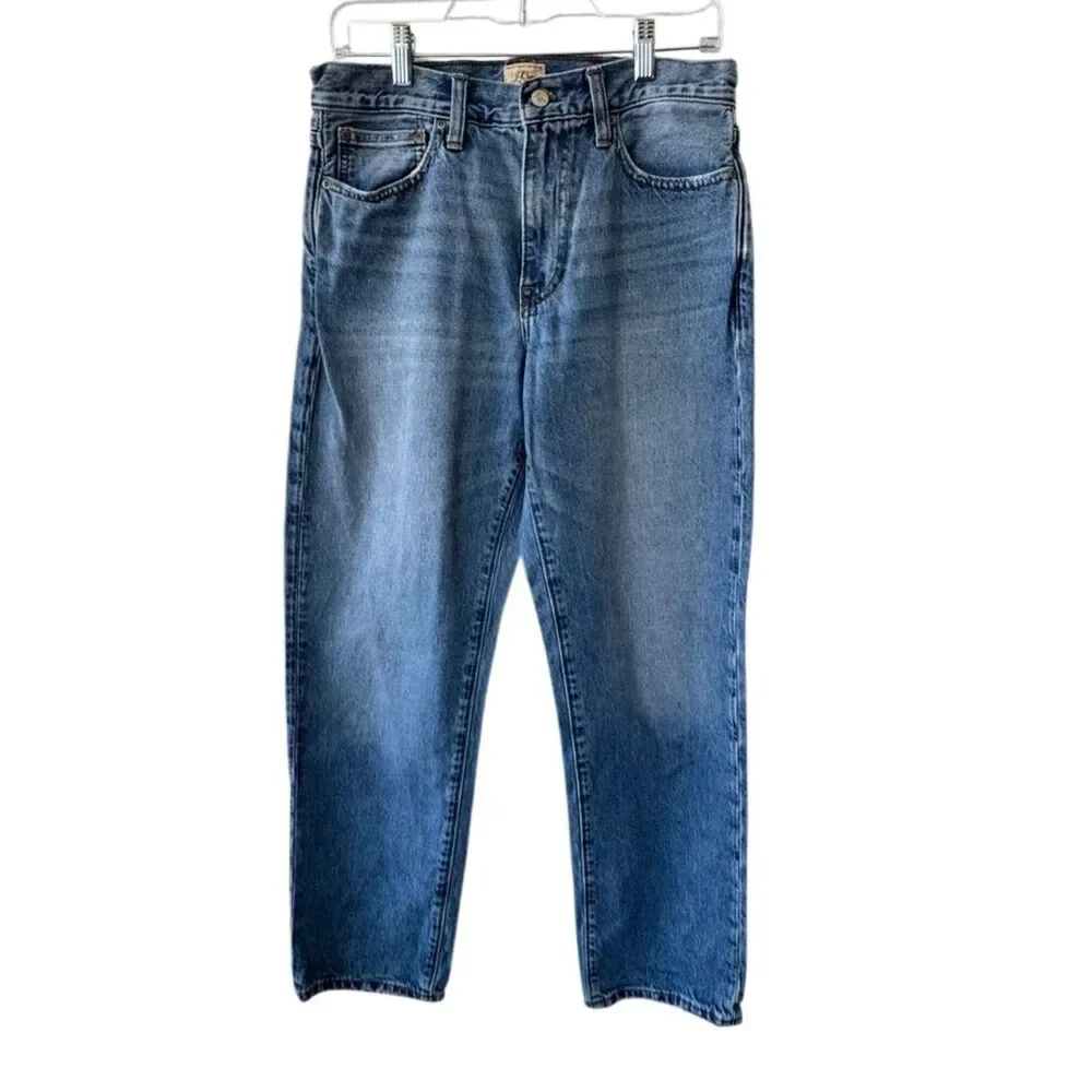 J Crew Classic Relaxed 100% Cotton Blue Denim Jeans SZ 29